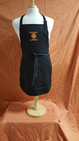 Black Embroidered Kitchen Apron