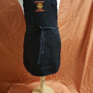 Black Embroidered Kitchen Apron